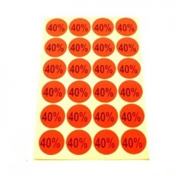 240 Gommettes adhésives 40% orange foncé - 1865of