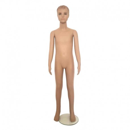 Mannequin vêtement garçon 10-12 ans avec visage de couleur chair