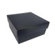 12 petites boîtes cadeaux à plier en carton 13x13x6cm - noir