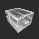 Boîte de rangement en acrylique transparent empilable à 1 tiroir