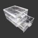 Boîte de rangement en acrylique transparent empilable à 2 tiroirs