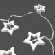 Guirlande de noël lumineuse d'étoiles blanches en bois