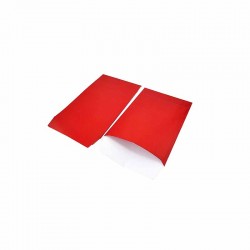 100 mini pochettes cadeaux en papier glacé 6x10cm - rouge