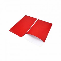 100 pochettes cadeaux en papier glacé 11x17cm - rouge