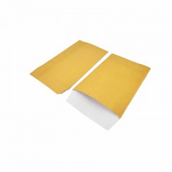 100 petites pochettes cadeaux en papier glacé 7x13cm - doré mat