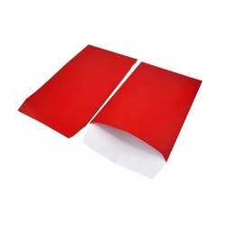 50 grandes pochettes cadeaux en papier glacé 21x29cm - rouge
