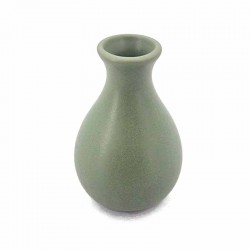 2 mini-vases soliflore en céramique - vert sauge