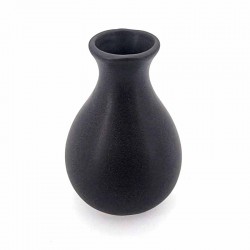 2 mini-vases soliflore en céramique - noir