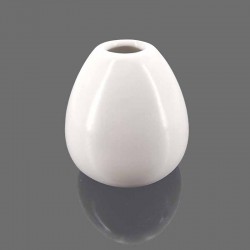 2 mini-vases boule en céramique - blanc