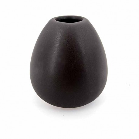 2 mini-vases boule en céramique - noir