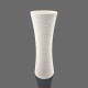 Vase sablier blanc en céramique sculptée - 25cm