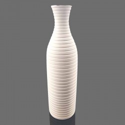 Grand vase blanc 33.5cm en forme de bouteille