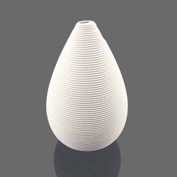 Vase poire en céramique blanc à goulot étroit 15.5 cm