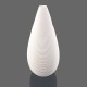 Vase blanc sculpté à goulot étroit 18.5cm