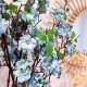 Branche artificielle de rosier sauvage - bleu