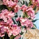 Branche artificielle de fleurs d'hortensia - mauve