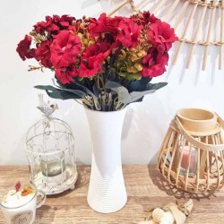 Petit bouquet artificiel de rosier sauvage - rouge bordeaux