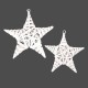 Petite étoile à 5 branches en osier 15x15cm - blanc