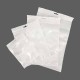 Sachet zip de conditionnement blanc et transparent 10x15cm - par 100