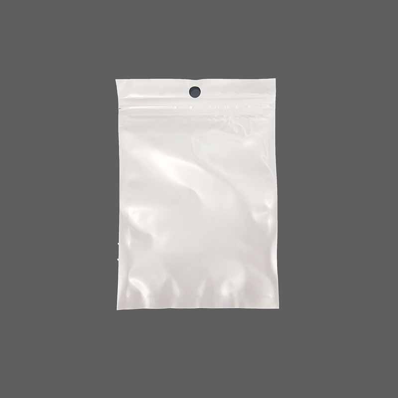 Sachet zip de conditionnement blanc et transparent 10x15cm par 100