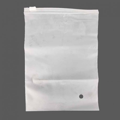 Grand sachet plastique translucide à fermeture à glissière 30x40cm