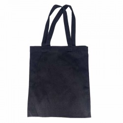 1 grand sac tote bag en coton noir 34x42cm