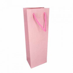 12 sacs cadeaux rose clair pour bouteille 12x9x36cm