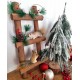 Échelle décorative de Noël avec petits écureuils et branche de sapin