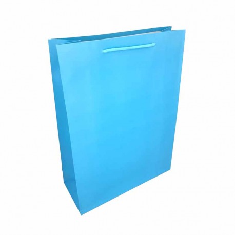 Lot de 6 sacs cadeaux bleu ciel grande taille 40x20x60cm
