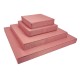 Lot de 4 volumes carrés recouverts de tissu rose