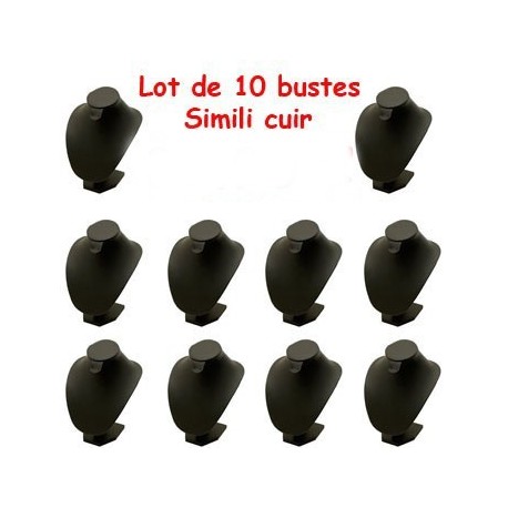 10 bustes simili cuir noir-2934x10
