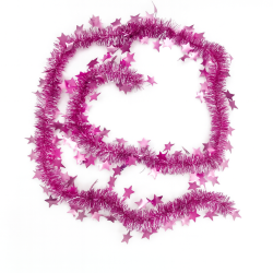 Guirlande de noël étoiles 5cm - mauve rose