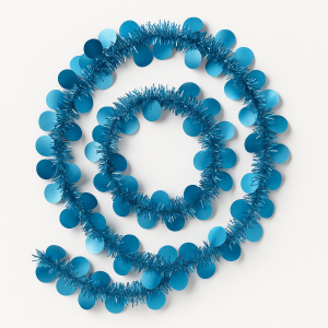 Guirlande de noël pois 5cm - bleu ciel