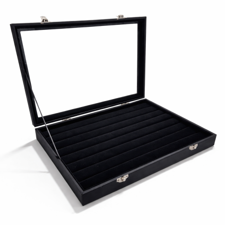 BOITE A BIJOUX,14--Plateau de rangement de bijoux en velours, présentoir de bijoux, support de
