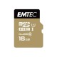 MicroSDHC 16Go EMTEC +Adapter CL10 Gold - 4854
