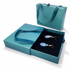 10 sacs écrin pour parure 12x16x3.6cm - Bleu sarcelle