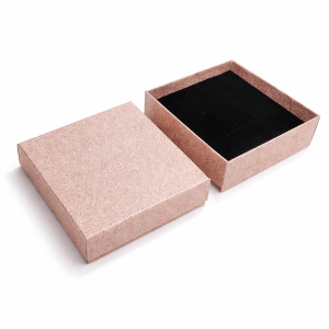 12 écrins pour parures à paillettes 9x9cm - Rose gold