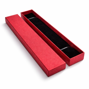 12 écrins longs à paillettes pour bracelets 4x21cm - Rouge