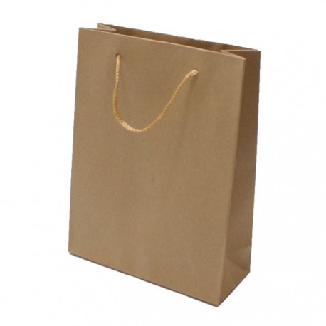 12 grands sacs en papier kraft brun naturel unis 50x38x12cm - 6568