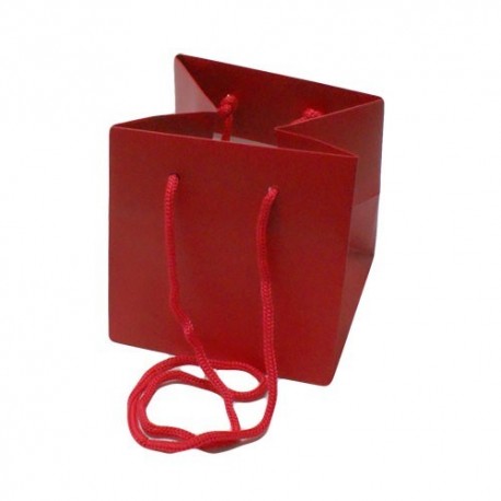 5 sacs pour plante en papier kraft rouge - 5148