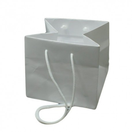 Lot de 5 sacs en papier kraft blanc pour bijoux et accessoires - 5153