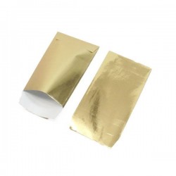 100 pochettes cadeaux en papier glacé doré brillant 7x13cm - 5360