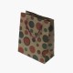 12 sacs cadeaux papier kraft couleur brun naturel motifs pois multicolores 14.5x11.5x5.5cm - 5408