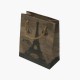 12 sacs cadeaux papier kraft couleur brun naturel motifs Tour Eiffel 14.5x11.5x5.5cm - 5409