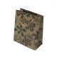 12 sacs cadeaux papier kraft couleur brun naturel motifs feuillages 14.5x11.5x5.5cm - 5411