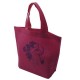 20 sacs cabas intissés avec soufflet de couleur rose avec fille 26x10x30cm - 5476