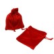 10 bourses cadeaux en velours de couleur rouge 8x7cm - 56300