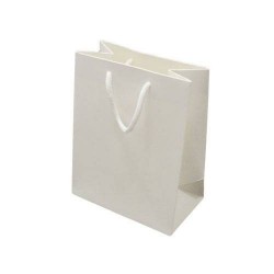 Lot de 12 sacs cadeaux couleur blanc 18x10x23cm - 6529
