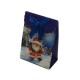 12 boîtes cadeaux de couleur bleu motifs Père Noël 10.5x7.5x4cm - 5748