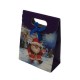 12 boîtes cadeaux couleur bleu avec motif Père Noël 16x12.5x6cm - 5749